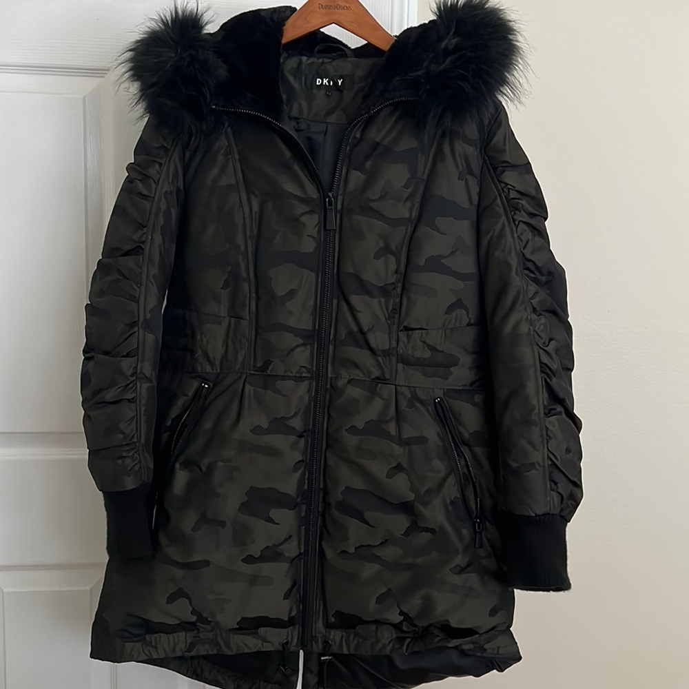 DKNY Camo Parka Jacket